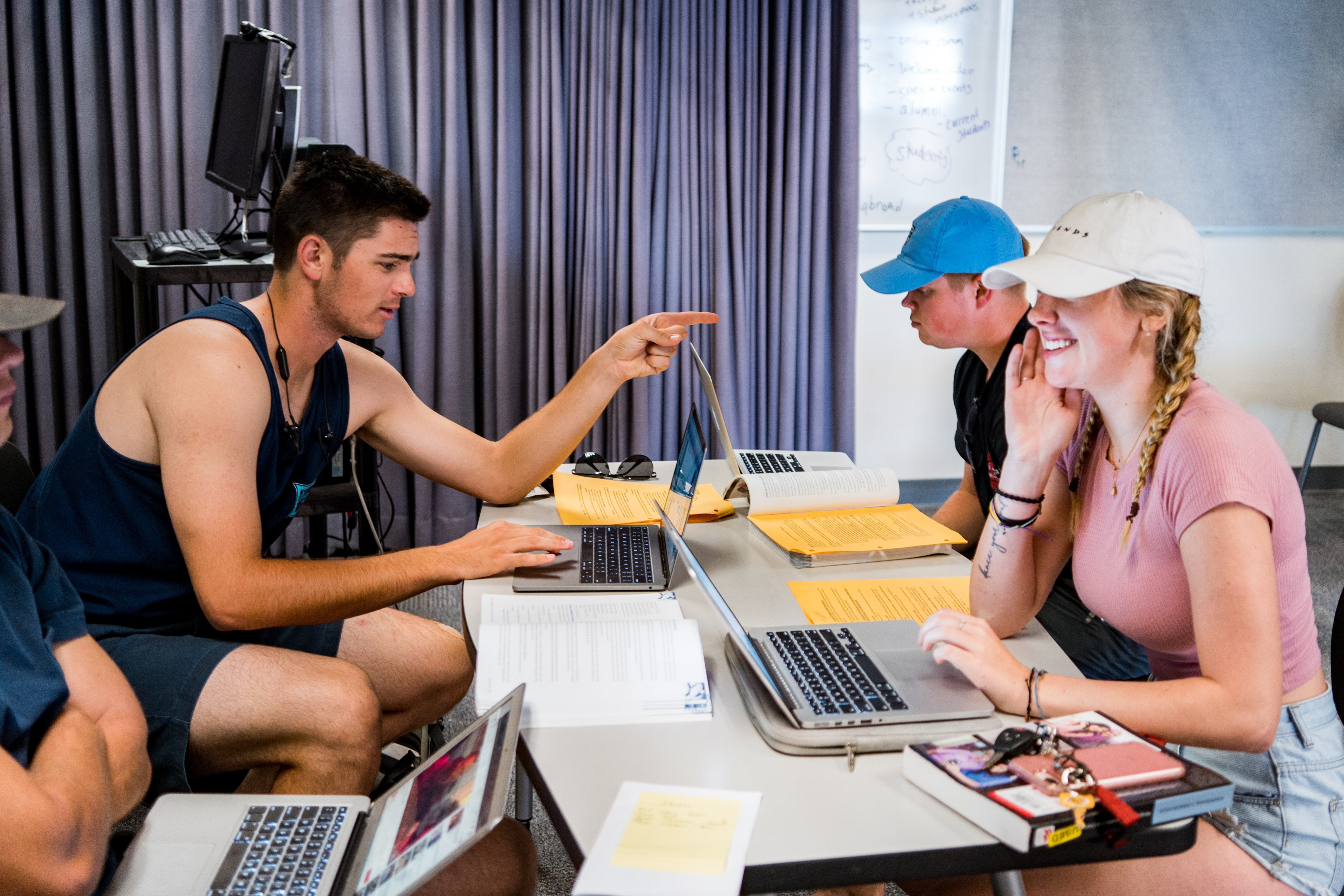 Communication Lab Students Studying Communication Lab Students Studying